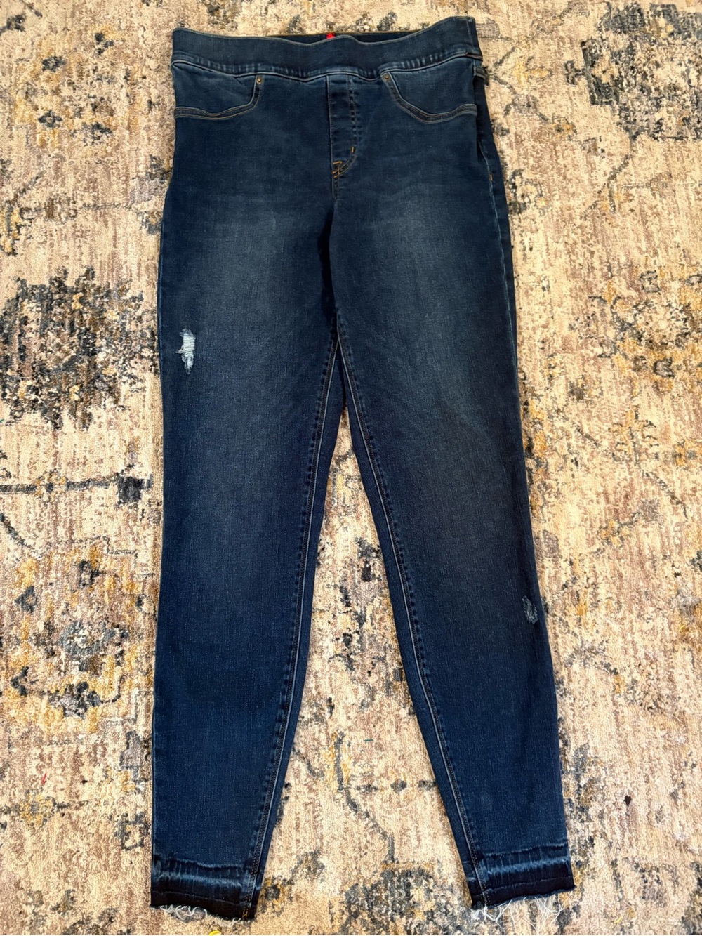 SPANX Skinny Jeans Womens Size M Dark Wash Blue Denim Solid